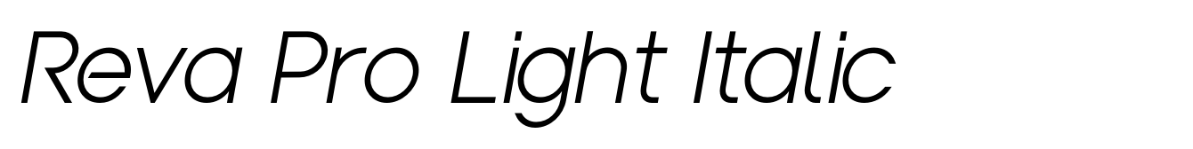 Reva Pro Light Italic